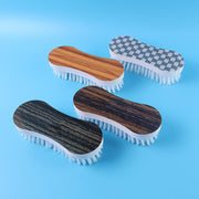 Ergonomic cloth washing brush set with printed tops for efficient laundry cleaning