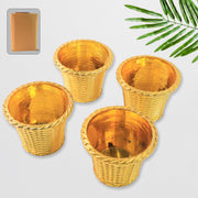 Set of four Valencia plastic flower pots for indoor and outdoor gardening