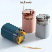 Front view of the Tidy Table automatic toothpick dispenser in action.