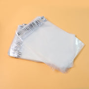 Self-adhesive transparent courier polybag showcasing secure packaging