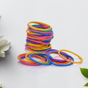 Strong elastic rubber bands in a multicolor assortment for diverse tasks.
