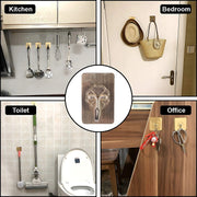 Utility transparent adhesive hook for kitchen and bathroom