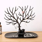Deer shaped jewellery display holder with antler tree design for earrings and necklaces