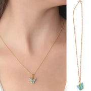 Detailed view of the Indo Glow charm chain necklace for women.