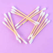 Compostable cotton swabs with biodegradable wooden sticks