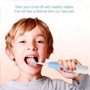 Close-up of the replaceable head on the Battery-Operated Electric Toothbrush.