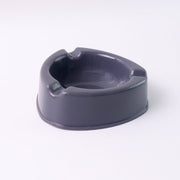 Unbreakable grey plastic ashtray with smooth surface for easy cleaning