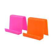 Durable plastic mobile phone stand set featuring angled support