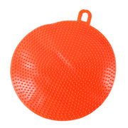 Soft touch red silicone sponge ideal for delicate glassware cleaning