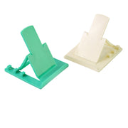 Two-piece set of mobile phone stands shown in vibrant colors