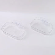 Sleek transparent soap tray with easy wall mount feature and drainage