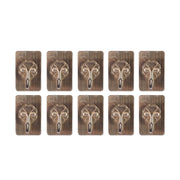 Kitchen and bathroom adhesive plastic hooks set