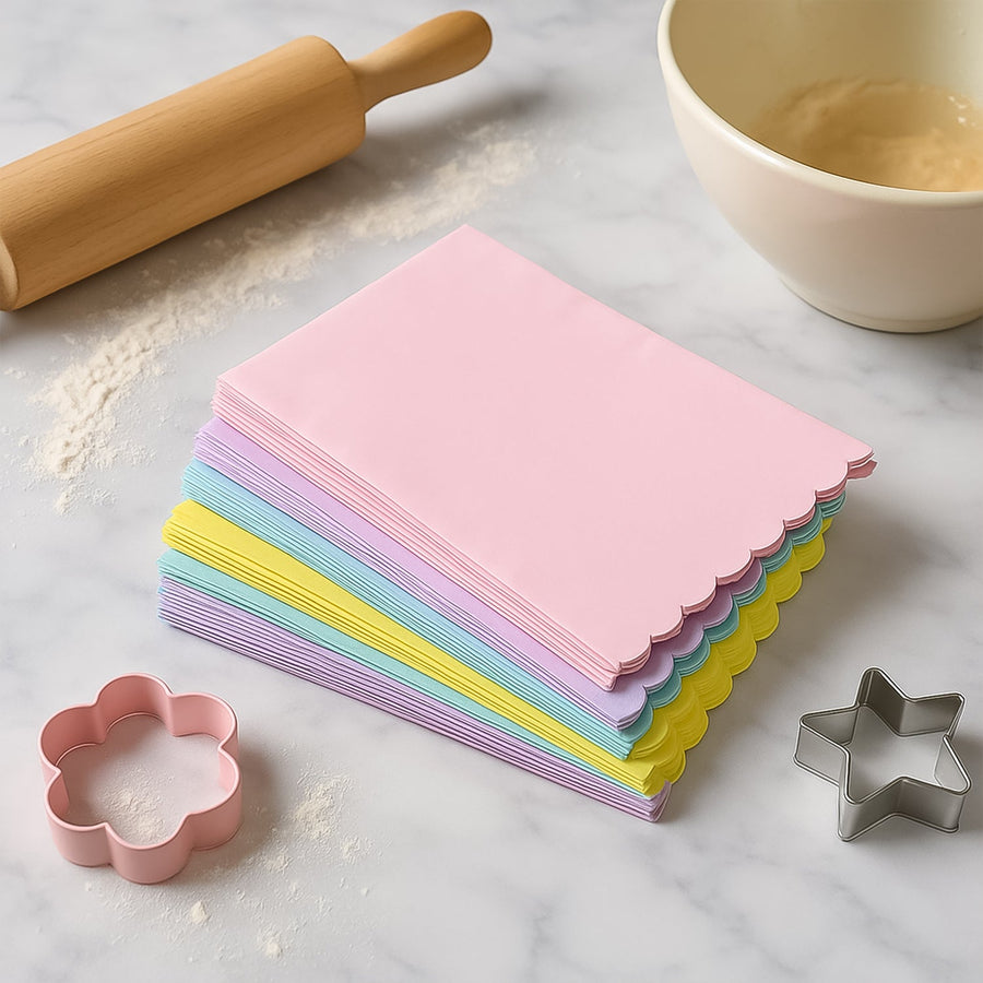 Oil-Absorbing Baking Paper Sheets – 200 Pcs Multi-Color Pack