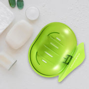 The retail packaging for the wall-mounted plastic soap dish holder.