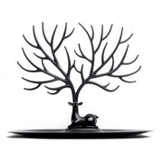 Full view of deer antler jewellery tree stand showcasing accessories