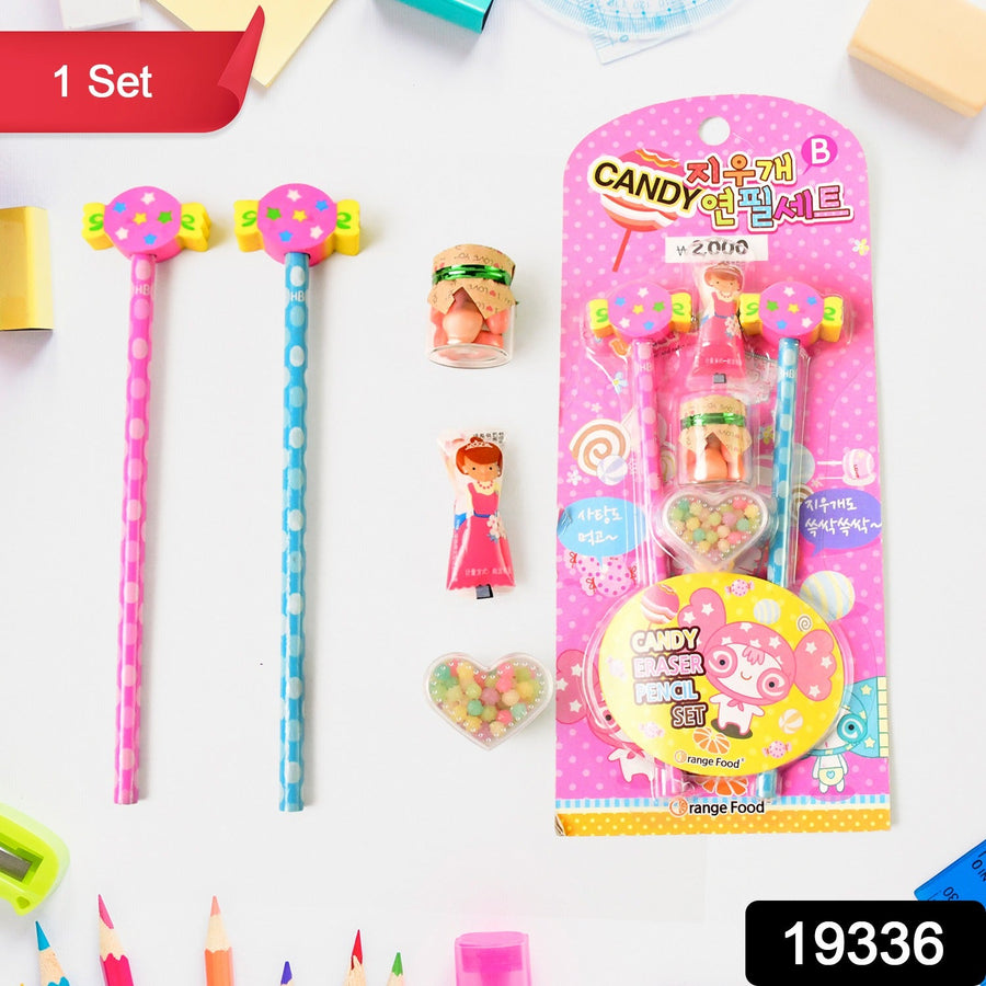 Candy-Themed Pencil Set – Fun Stationery Kit with Accessories