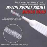 Individual small brushes from the set, ideal for intricate shower head cleaning tasks.