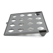 Plastic cloth organizer simplifying the process of folding and stacking fabrics.
