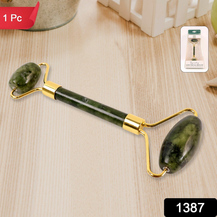 Jade Facial Massage Roller – Dual-Headed Anti-Aging Tool