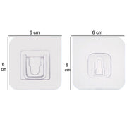 Diagram illustrating the 180-degree rotation feature of the multi-purpose adhesive wall hooks.