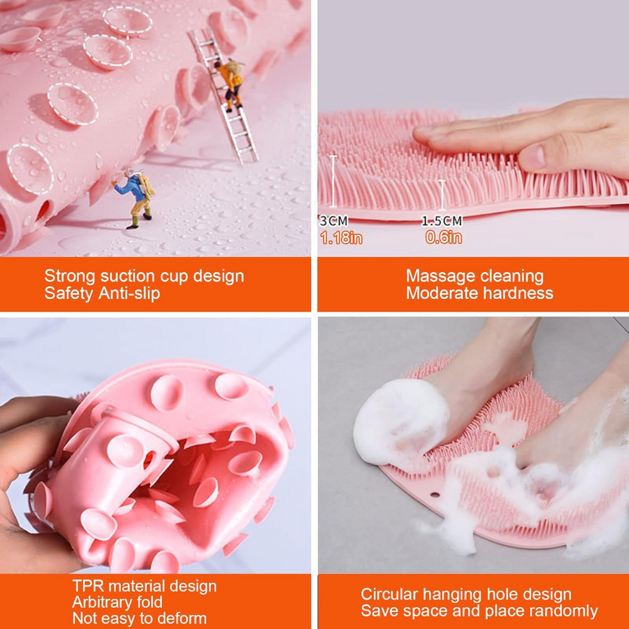 Silicone Bath Massage Cushion – Non-Slip Foot Scrubber & Exfoliator