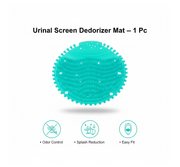 Neutral image showing packaged urinal screen deodorizer mat