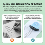 Multiplication practice roller stamp learning guidance