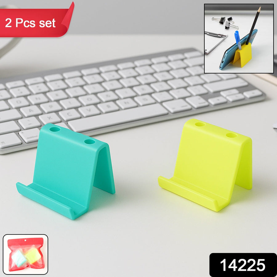 Mobile Phone Stand & Pen Holder – Compact Desk Organizer (2 Pc)