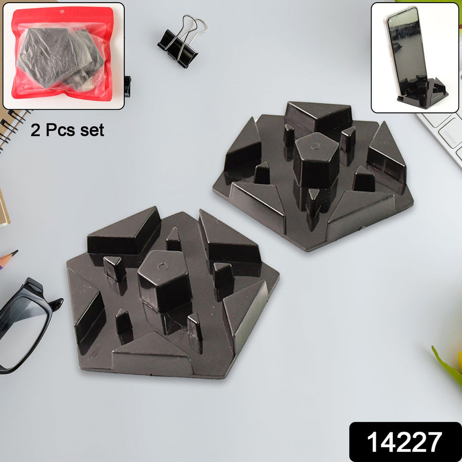 Multi-Angle Mobile Phone Stand – Hexagonal Plastic Holder 2 Pc