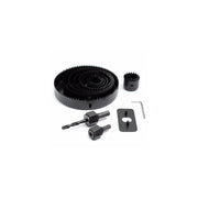 BoltForce 16 Pcs Hole Saw Drill Bit Set components laid out on a clean surface.