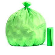 Environmentally safe green garbage bags for home and office use 19x21 inches