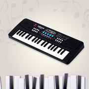 Brightly colored kids electronic keyboard for early musical learning.