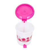 Modern design plastic pedal dustbin, perfect for small office or home workspaces.