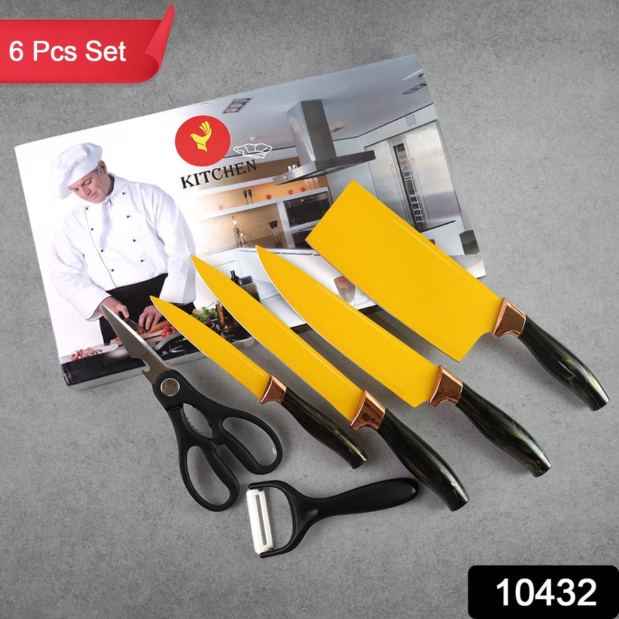 Professional Kitchen Knife Set – 6-Piece Stainless Steel Blades