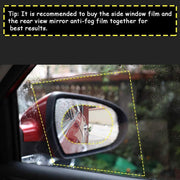 Waterproof mirror film enhancing safe driving by preventing fog on mirrors