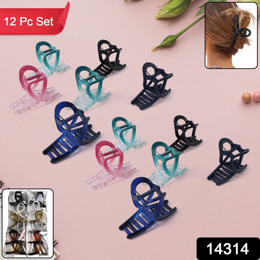 Plastic Hair Clamp – Durable Matte Finish Barrette Clip Set