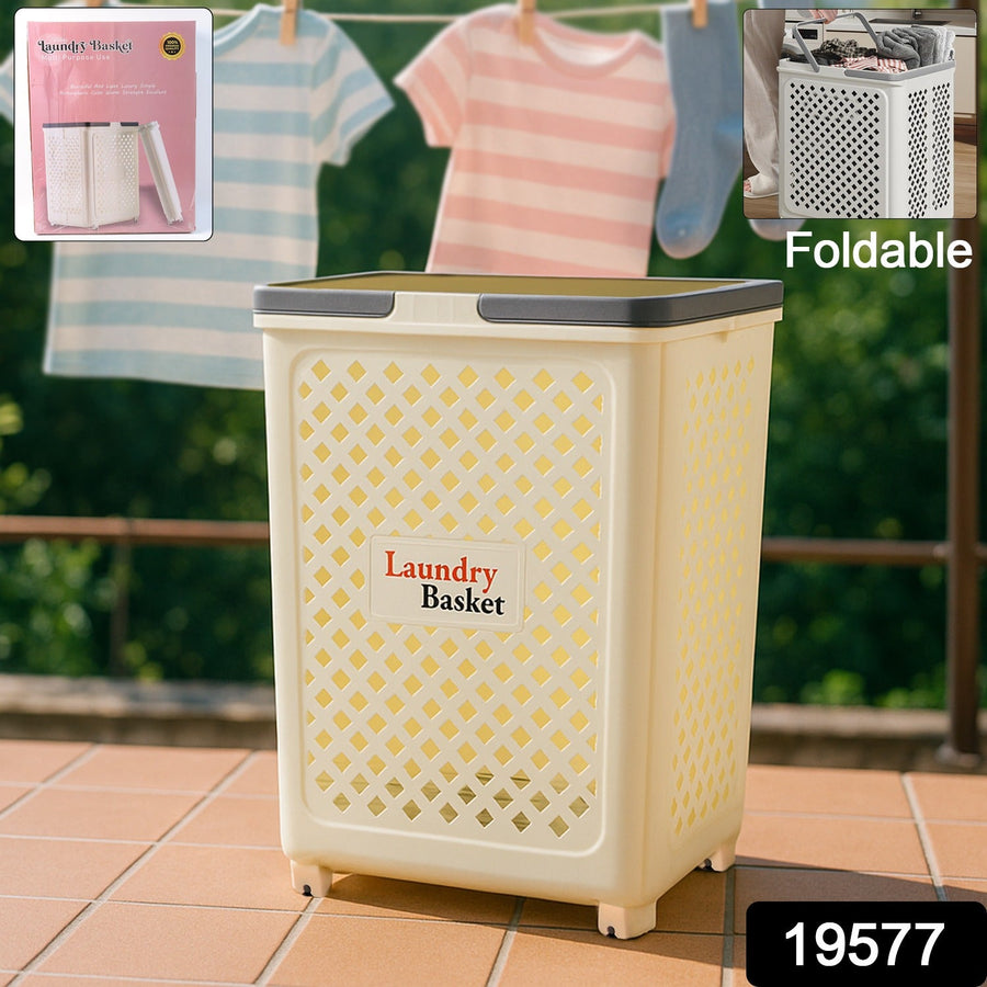 Foldable Laundry Basket with Wheels – Portable & Ventilated