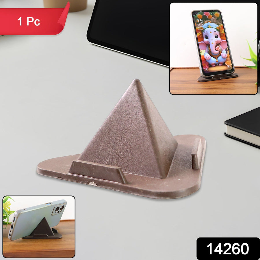 Pyramid Brown Mobile Stand – Adjustable 3-Angle Phone Holder