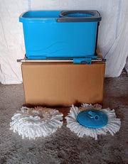 Pro Clean spin mop with plastic bucket, showing full assembly.