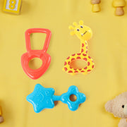 Infant shaking colorful ring-shaped baby rattle toy
