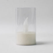 Set of flickering LED flameless candles enhancing décor for events