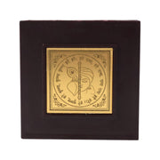 Golden Charan Paduka illustrating fine craftsmanship placed in wooden box