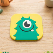 Silicone coaster white bg