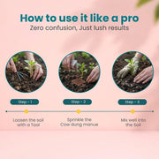 Organic soil improver manure for indoor and outdoor plants