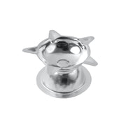 Stainless steel lotus pattern worship diya suitable for oil or ghee use