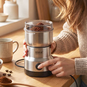 Compact electric grinder for masala, dry spices and coffee beans