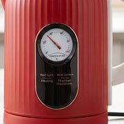 Durable 1500W red kettle with wide mouth and 2 litre capacity