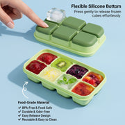 Mini Plastic 6 Cavity Fridge Storage Tray Ice Cube Tray Freezer Mold (1 Pc)