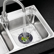 Metal mesh drain strainer for sink, catches waste and debris