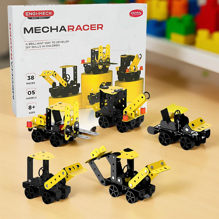Mecha Racer STEM Kit – 5-in-1 DIY Construction for Kids 8+